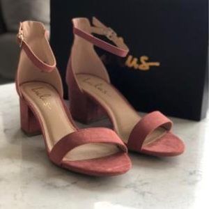Lulu’s Harper Rusty Rose Strap Heels-Never Worn